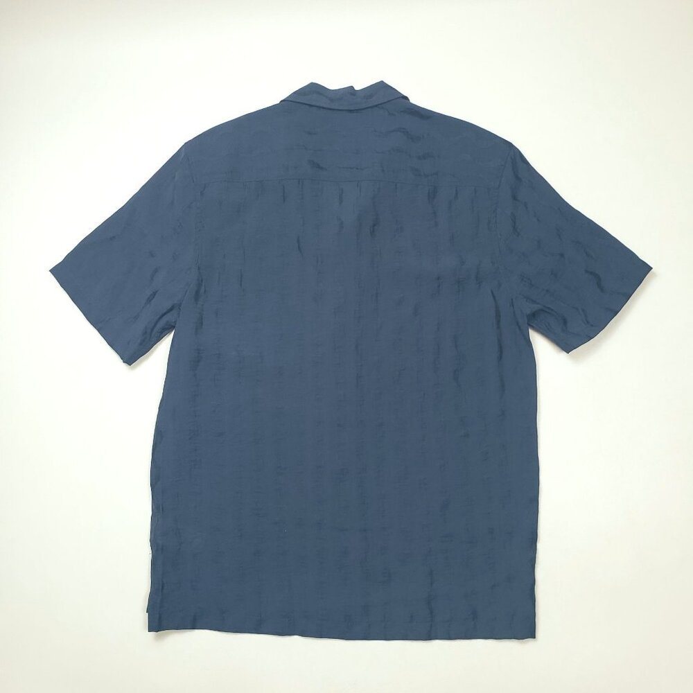 Madewell Boxy Short-Sleeve Shirt in Jacquard Men Size XS Warm Midnight Blue NWT - Picture 14 of 16